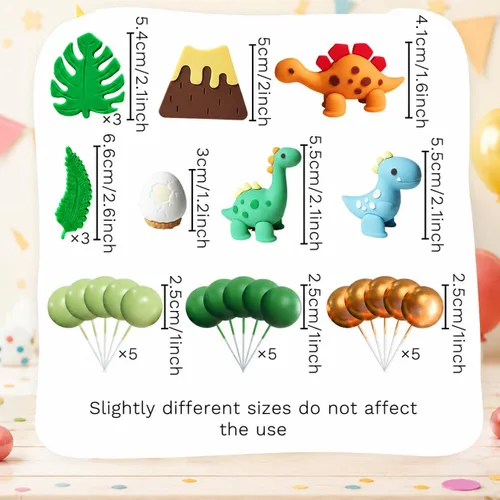 Vista 4 de Dinosaur Cake Toppers Dinosaur Birthday Cake Decorations