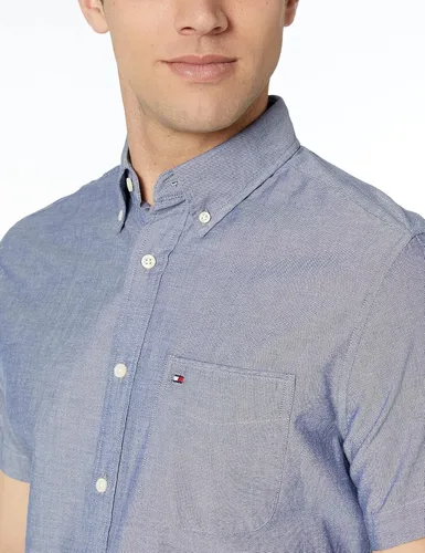 Vista 3 de Tommy Hilfiger Camisa casual de manga corta con botones para hombre en ajuste personalizado