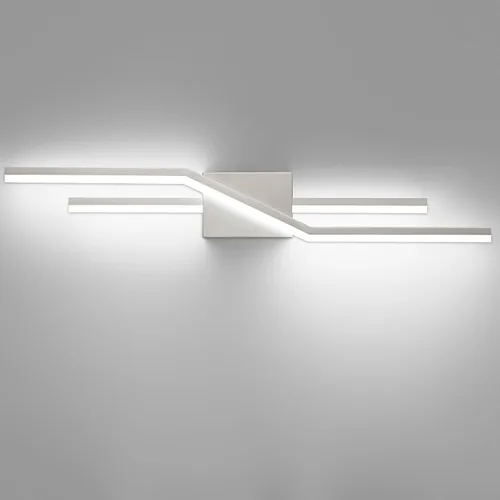 Vista 16 de SOLFART Luces de baño con acabado mate en negro, regulables, LED, para tocador, sobre espejo, 24 pulgadas, modernas, luces de pared