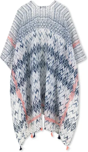 Vista 5 de Moss Rose - Salida de baño para usar sobre el traje de baño o bikini, kimono de verano para mujer