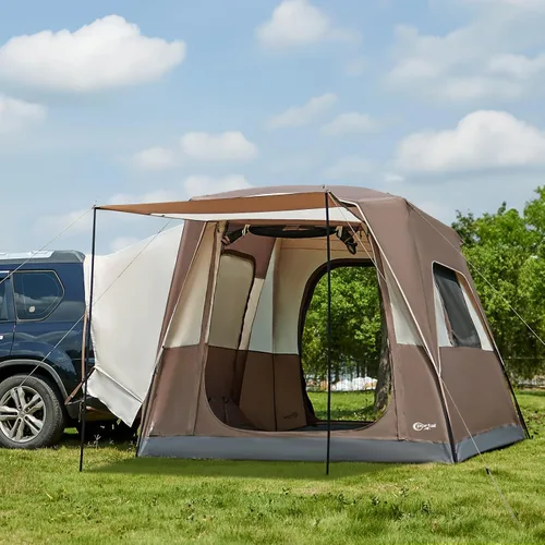 Vista 10 de Portal 5-Person SUV Tent with Porch, 2-in-1 Car Camping Tent, Water-Resistant & Windproof, Trunk Tent for Travel & Outdoor Adventures