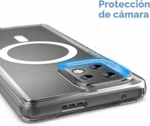 Vista 5 de Funda magnética para Motorola Edge Plus 2023, compatible con MagSafe, carga y accesorios de teléfono (Moto Edge + 2023), transparente
