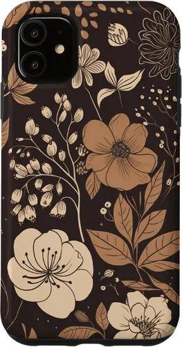 Vista 8 de Hazelnut Brown Wildflower Floral Flower Design Case for iPhone 17