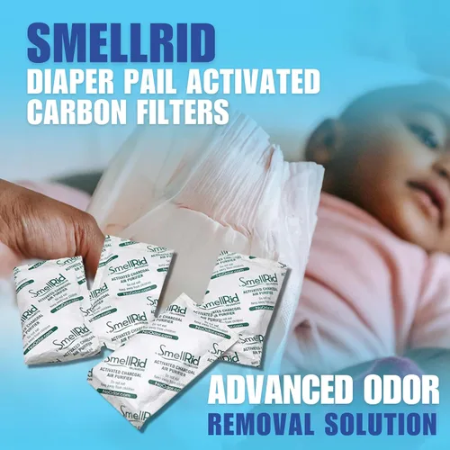 Vista 2 de SMELLRID Carbón activado absorbente de olor [paquete de 30] – Mini 0.53 oz (2.4 x 3.2 pulgadas) paquete trata 7 pies cuadrados – Absorbente natural