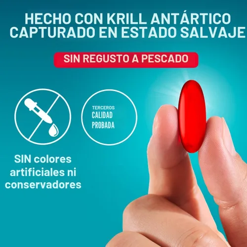 Vista 6 de Kori Krill Suplemento Omega-3, 600 mg - 60 unidades (paquete de 1)