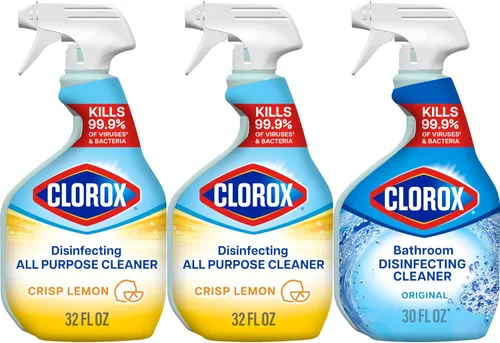Vista 17 de Clorox - Kit de inicio de limpiador desinfectante multiusos, esenciales para el hogar, una botella de spray reutilizable más 2 repuestos