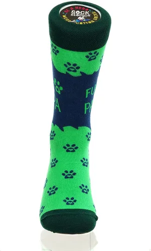 Vista 3 de Calcetines de vestir divertidos y cómodos de algodón coloridos, unisex, con patrón de perro