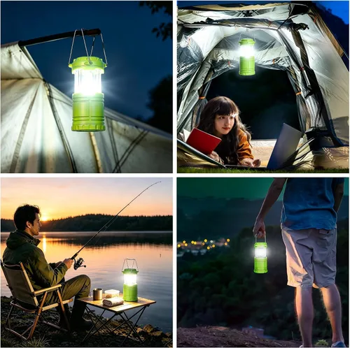 Vista 4 de Paquete de 1 linterna LED verde para acampar