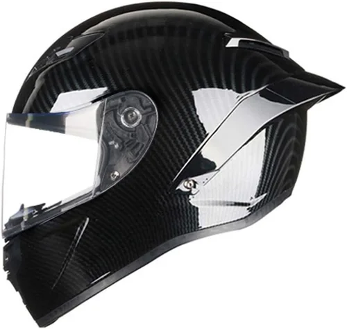 Vista 4 de Casco de motocicleta de cara completa, unisex, para adultos, todoterreno, motocicleta, calle, ATV, casco de cristal, negro, aprobado por DOT