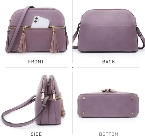 Vista 3 de Dasein - Bolso de hombro para mujer con cremallera y múltiples bolsillos