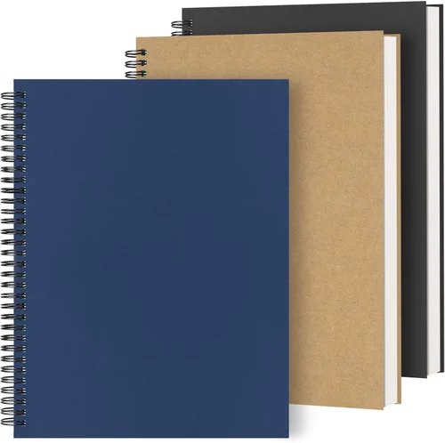 Vista 8 de Dynta Cuadernos grandes de espiral 8.5 "x 11", rayados, 3 piezas, cuaderno universitario para la escuela, oficina, estudio y notas, bueno