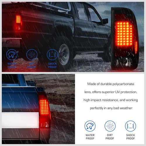 Vista 6 de Conjunto de luces traseras LED para Ford F150 1997-2004, para F250 Light Duty 1997-1999, para F250/F350/F450/F550 Super Duty 1999-2007