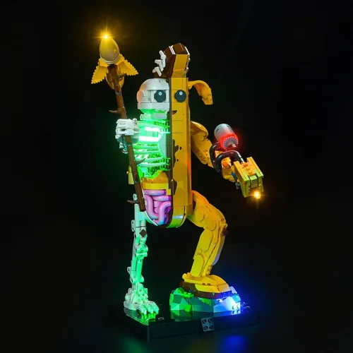 Vista 10 de LocoLee Kit de luces LED versión RC compatible con Lego 77073 Battle Bus Fortnite, accesorios de iluminación creativa compatibles con Lego 77073
