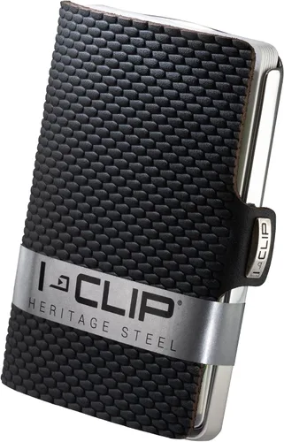 Vista 7 de I-CLIP Acero inoxidable con clip intercambiable - Cartera delgada - Cartera de cuero - Billetera premium - Tarjetero de acero inoxidable
