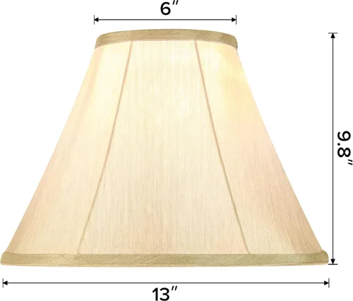 Vista 2 de GO&SO Pantallas de Lámpara de Campana Dorado Champán - 6" Superior x 13" Inferior x 9.8" Alto (Spider) Pantalla de Lámpara Mediana de Repuesto