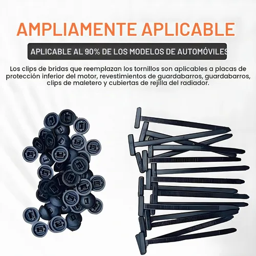 Vista 3 de 200 hebillas universales de nailon con caja de almacenamiento de polipropileno. El kit de herramientas Fixion incluye bridas multifuncionales