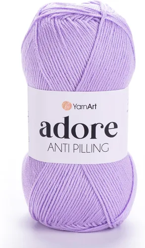 Vista 33 de 1 madeja YarnArt Adore, hilo antipilling, 100% acrílico antipilling, 100 g (3.5 oz), 280 m (306 yd), 3: Light-DK, Verde bebé - 358