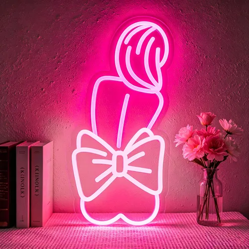 Vista 17 de Letrero de Neón de Labios de Cereza, Letreros de Neón para Decoración de Pared Letreros LED Rojos de Neón para Habitación Letreros de Neón Luminosos