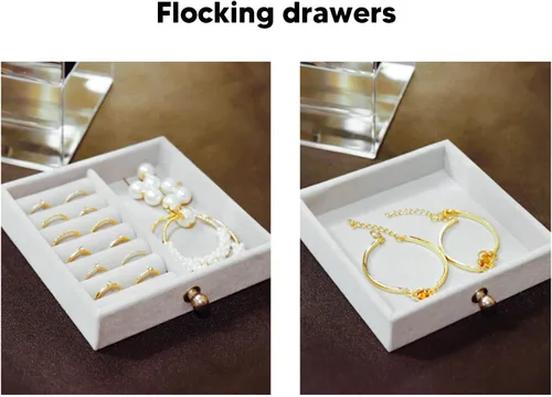 Vista 6 de Betued 5 Drawers Earring, Acrylic Earring Holder, Dust proof design saves storage space and keeps beautiful