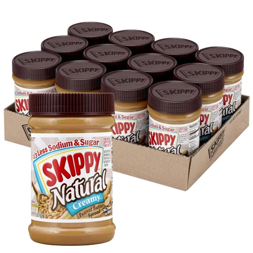Vista 10 de Skippy Mantequilla de maní natural, 1/3 menos sodio y azúcar, 15 oz
