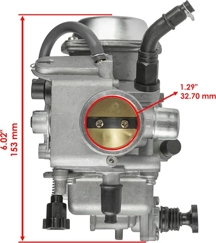 Vista 2 de Caltric Carburador compatible con Honda 400 Trx400Fw Fourtrax Foreman 1995-2003
