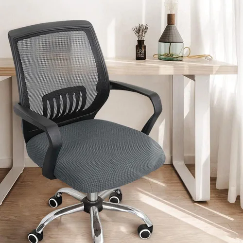 Vista 9 de Sunnyway Funda elástica para asiento de silla de oficina, extraíble y elástica, funda de asiento para silla de computadora, de elastano, lavable