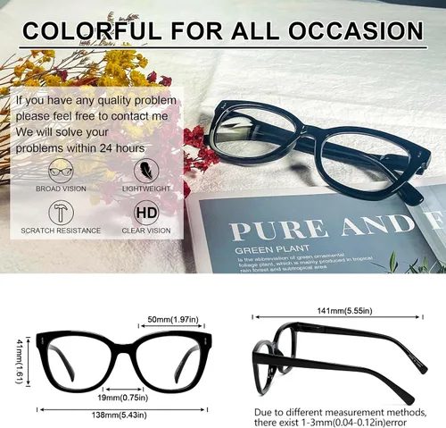 Vista 5 de OCCI CHIARI Gafas de lectura elegantes para mujeres con marco pequeño