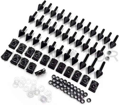 Vista 3 de MT215-006-BK Kits de pernos de carenado de espiga negra compatibles con YZF R1 YZF-R1 YZFR1 2004-2006