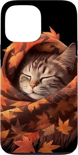 Vista 22 de Funda para iPhone 13 American Shorthair Cat Kitten Autumn Fall Leaves Case