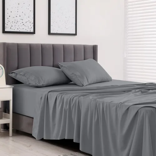 Vista 332 de LUX Décor - Juego de sábanas Twin de microfibra ultrasuave de 3 piezas con sábana encimera, sábana bajera de 16 pulgadas de profundidad y funda