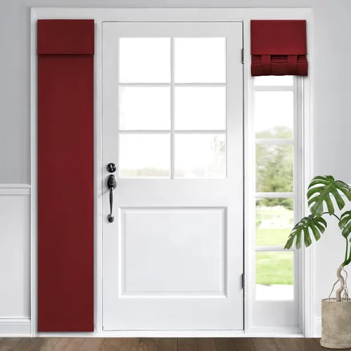 Vista 107 de HOMEIDEAS Cortinas Opacas para Aula para Puerta Principal, Cubierta de Ventana de Puerta de Aula, Persianas de Privacidad con Aislamiento Térmico