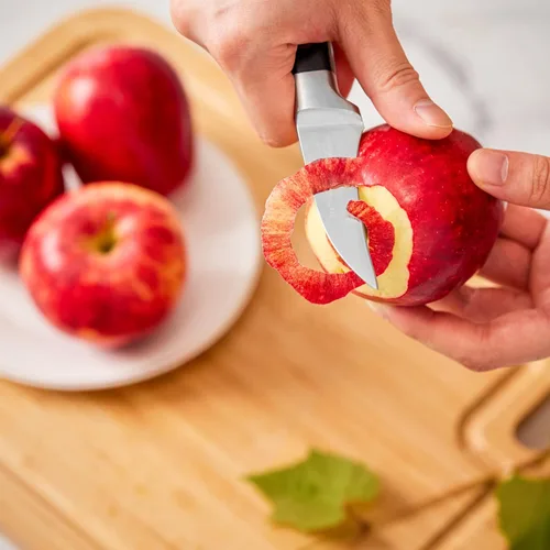 Vista 3 de OAKSWARE Cuchillo de pelar con pico de pájaro, cuchillos de pelar de 2.75 pulgadas de acero inoxidable alemán pequeños cuchillos curvados