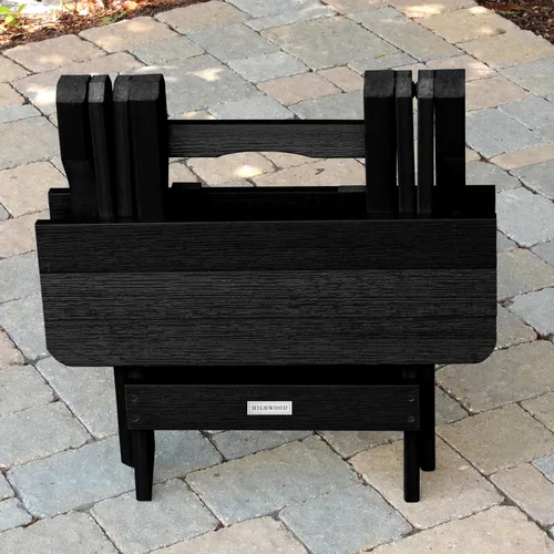 Vista 4 de highwood Mesa auxiliar plegable Adirondack, color negro