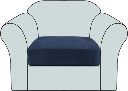 Vista 40 de Funda de cojín elástica de terciopelo, funda de felpa para asiento de sofá, protector de muebles antideslizante para silla/sofá biplaza/sofá