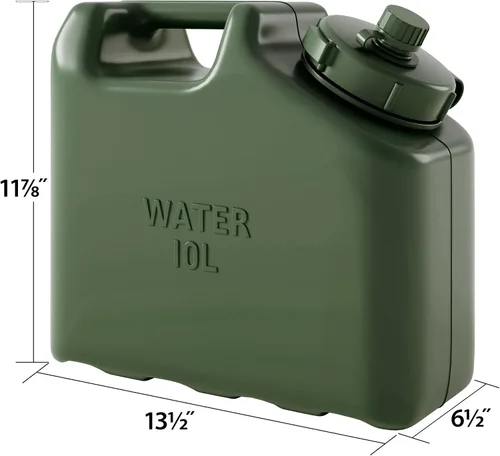 Vista 3 de Scepter 2.5 Gallon True Military BPA Free Water Container, Food Grade Water Jug for Camping and Emergency Storage, Green