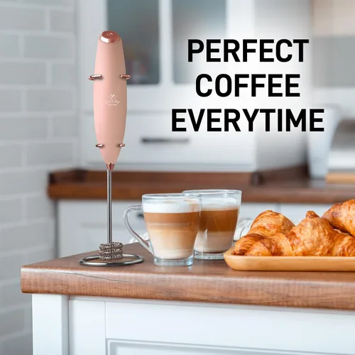 Vista 54 de Zulay Milk Boss Espumador de leche potente manual, hace espuma para latte, batidor para mezclar bebidas, café, miniespumador para capuchino, frappé