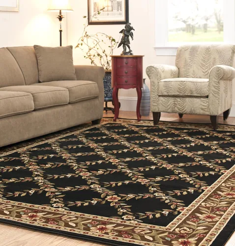 Vista 18 de SAFAVIEH Lyndhurst Collection - Alfombra de pasillo, 2 pies 3 pulgadas x 8 pies, color negro y marrón, diseño tradicional de enrejado floral,