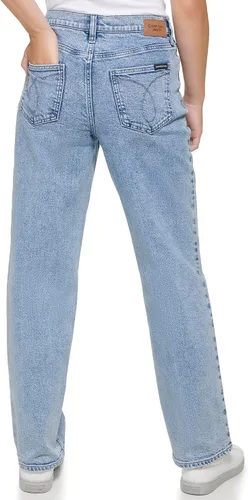Vista 4 de Calvin Klein Vaquero Boyfriend de tiro medio para mujer
