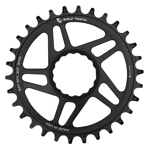 Vista 3 de Wolf Tooth Platos para transmisión Shimano de 12 velocidades (30, Shimano Direct Boost) bicicletas-cadenas-y-accesorios