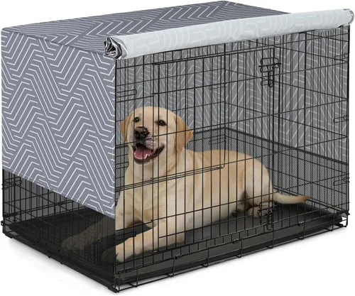 Vista 11 de Explore Land Funda transpirable para jaula de perro, ventilación de malla de 4 lados, funda básica para perrera para mascotas, todos los lados