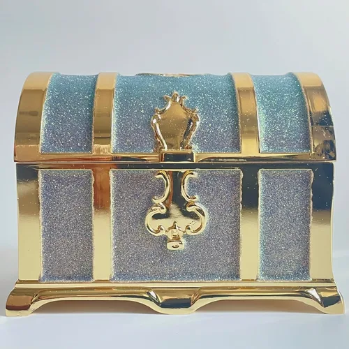Vista 4 de Joyero retro arqueado vintage rectangular de metal para collar y aretes, estuche de almacenamiento para mujeres y niñas