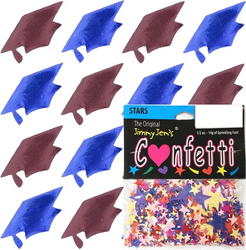 Vista 39 de Confetti Grad Cap Negro, Azul Marino Combo - 2 bolsas de media onza (1 oz)