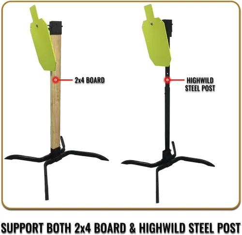 Vista 5 de Sistema de Soporte para Blancos Highwild - Blanco de Acero AR500 con Kit de Montaje 2x4