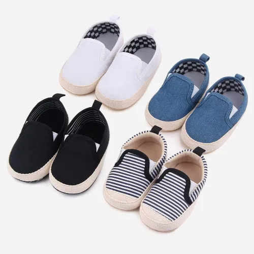 Vista 7 de haozaye Zapatos de lona para bebés, niñas y niños, suela suave, mocasines para cuna, zapatos casuales Austin para niños pequeños, mocasines planos