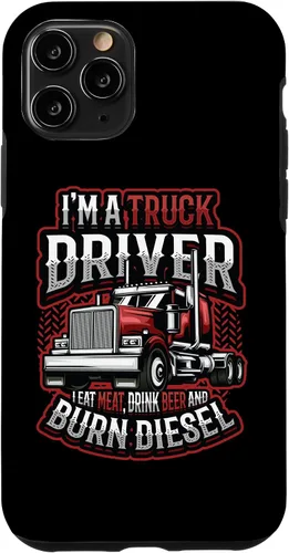 Vista 29 de Truck Driver Eat Meat Drink Beer and Burn Diesel Semi Truck Case for iPhone 17