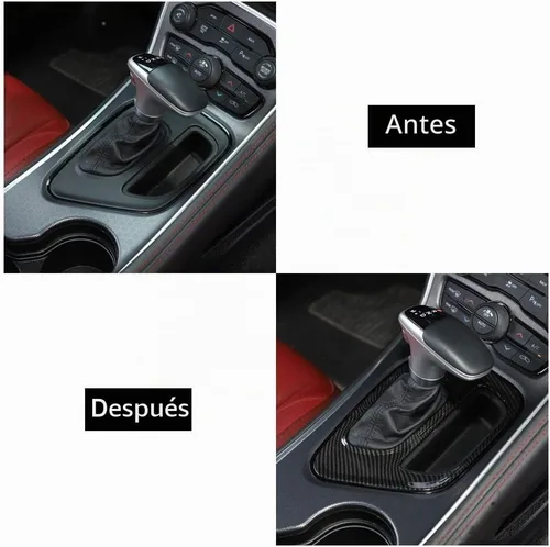 Vista 6 de Voodonala para Dodge Challenger 2015-2023 Cubiertas de panel de cambio de marcha central, accesorio de decoración y recorte para Dodge Challenger