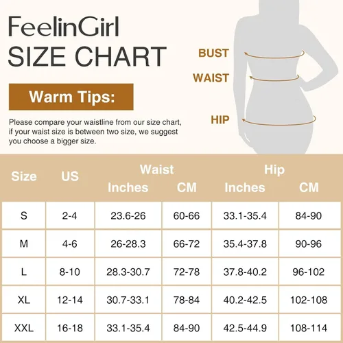 Vista 6 de FeelinGirl Faja Shapewear Tummy Control for Women Body Shaper Shorts Hi-Waist Butt Lifter Thigh Slimmer