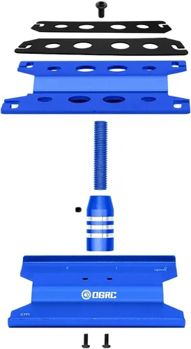 Vista 3 de Soporte de trabajo RC Estación de trabajo para reparación de automóviles a control remoto para SCX24 TRX4M FCX24 escala 1/16 1/18 1/24 RC Truck Azul