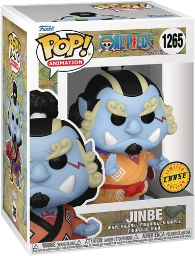 Vista 2 de POP One Piece Jinbe - Figura de vinilo de edición limitada de Chase Funko (paquete con funda protectora de caja compatible), multicolor, 3.75