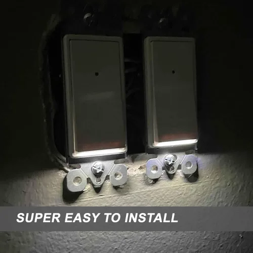 Vista 5 de SOZULAMP Interruptor de luz de 3 vías con luz nocturna, fácil de instalar, no requiere neutral, interruptor iluminado de tres vías con sensor